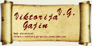 Viktorija Gajin vizit kartica